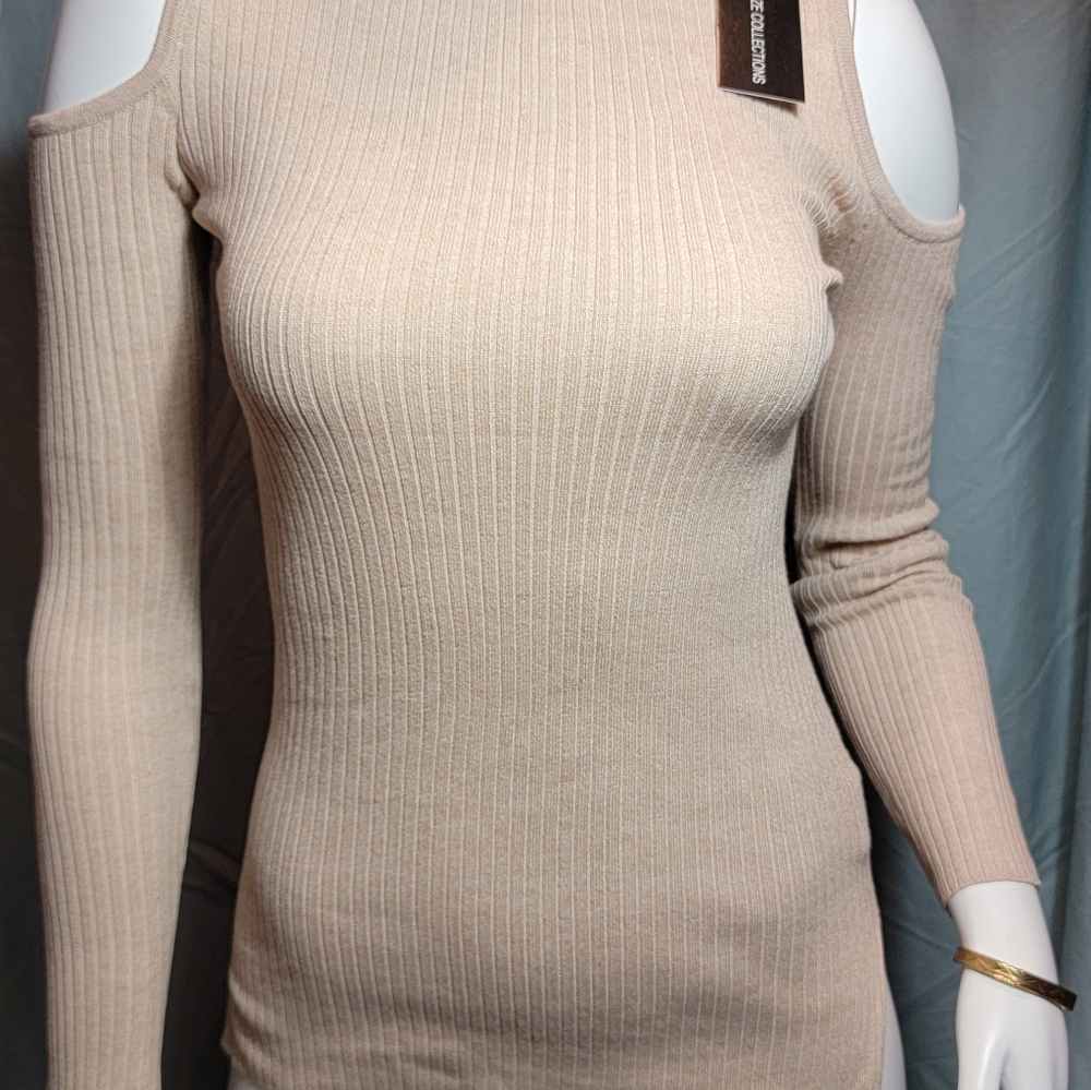💛 Camel Cold Sholder Top by Maze Collection - Picture 2 of 14